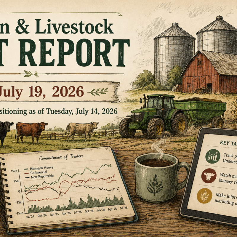 Grain and livestock COT report: managed money positioning for the week of July 14, 2026